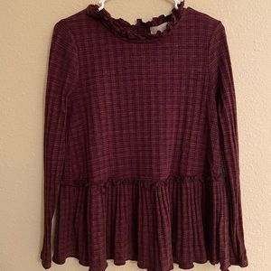Maroon top